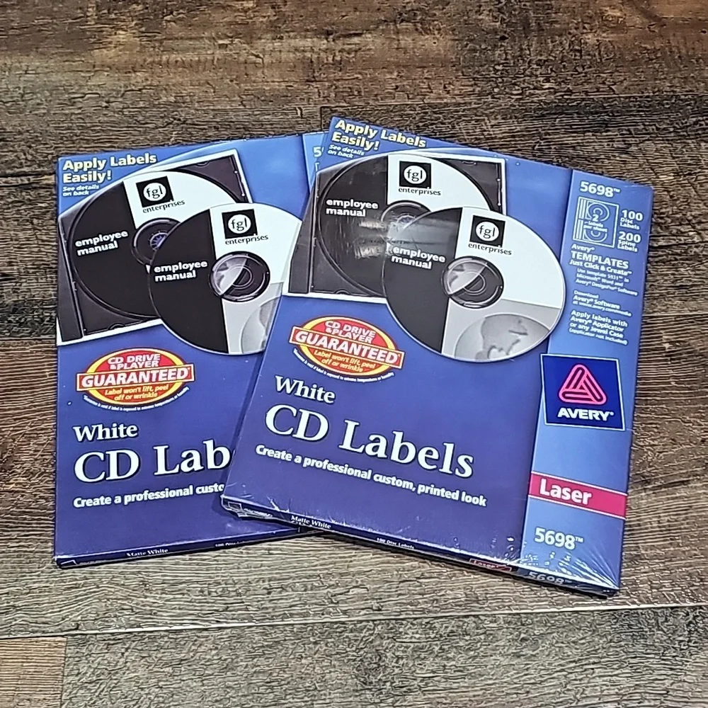 Avery 5692 White CD/DVD Adhesive Labels